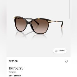 Burberry sunglasses with matching case